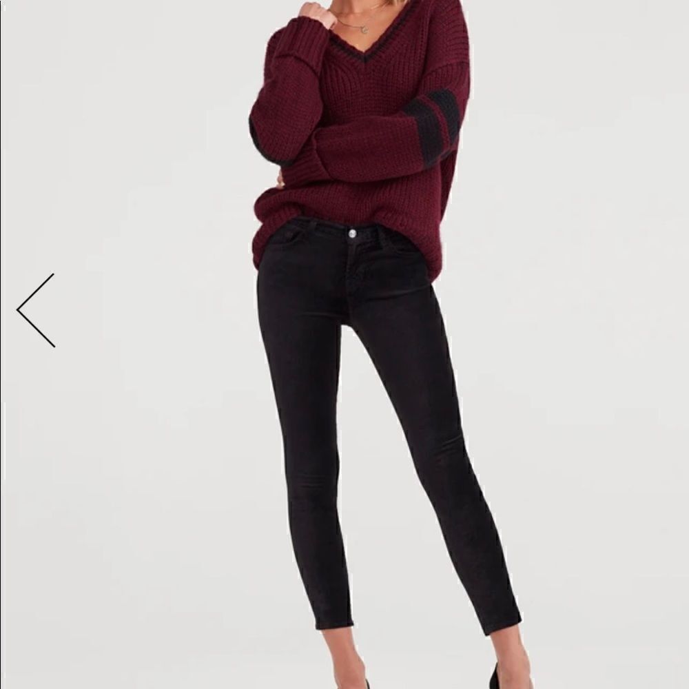7 for all man kind black velvet 27 skinny